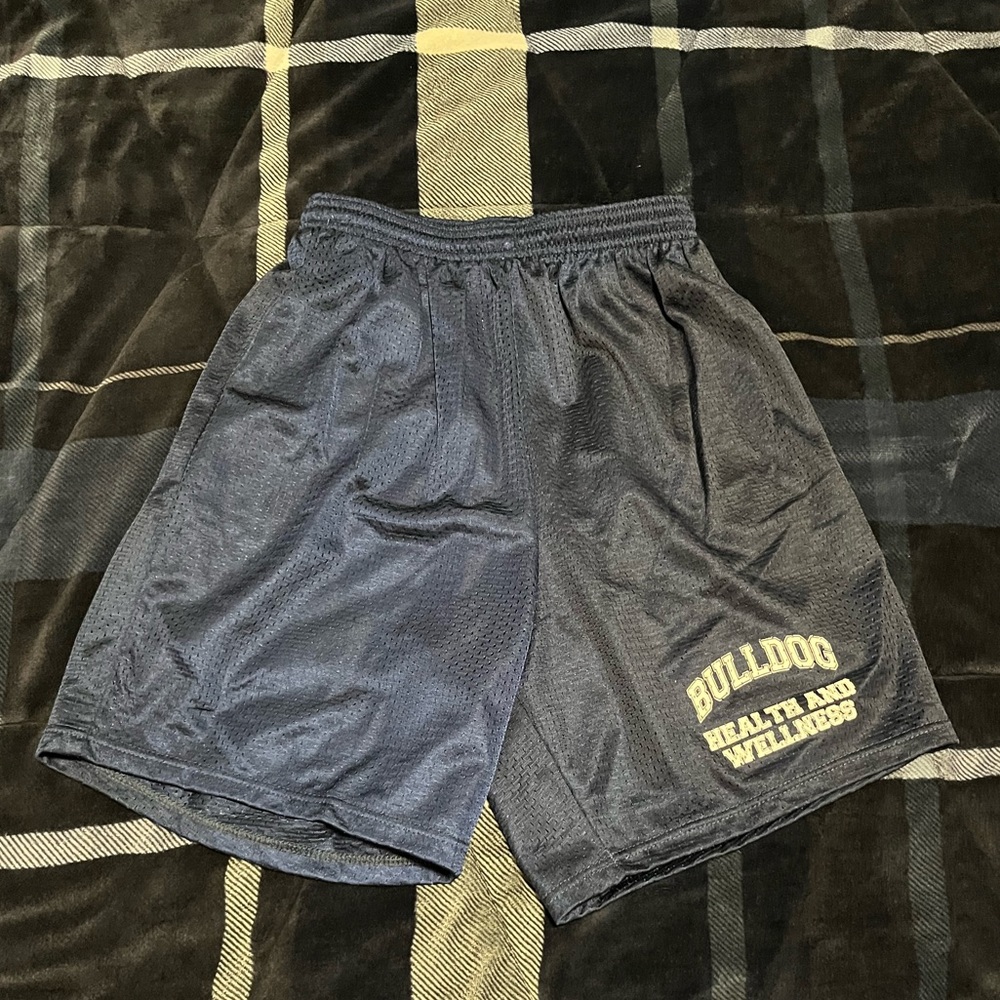 Alleson Athletic Men's Bulldog Health and Wellness Mesh Shorts Size Small Navy